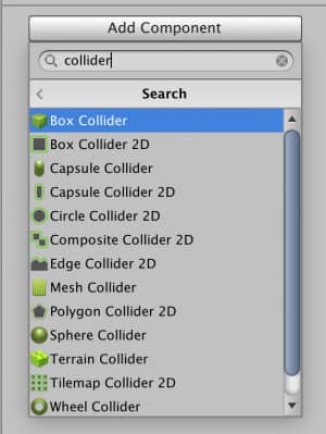 Adding a collider