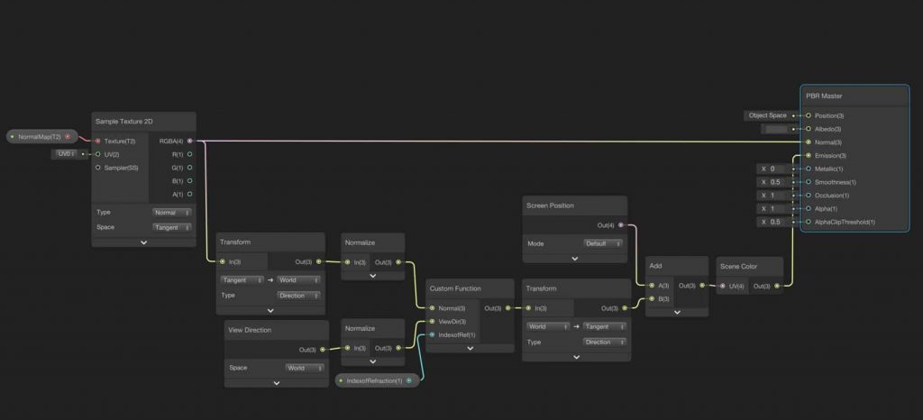 Glass Shader Graph for Non-Smooth surfaces