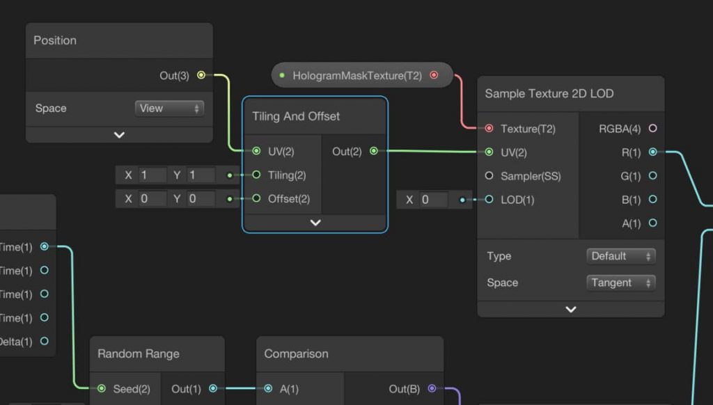 Hologram Shader, Mapping According to View Space