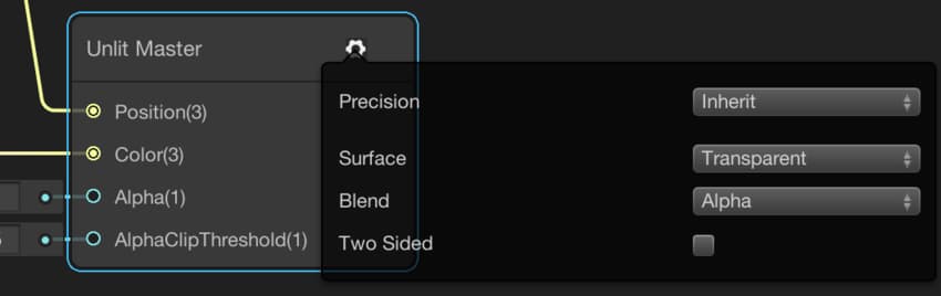 Shader Graph Settings