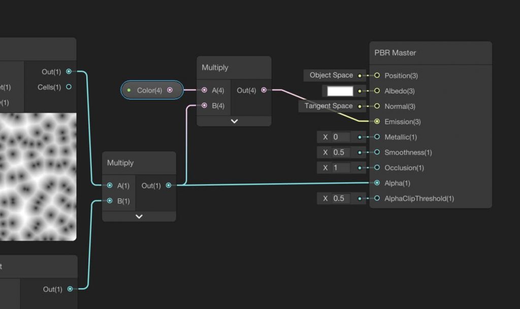 Setting emission color for forcefield shader