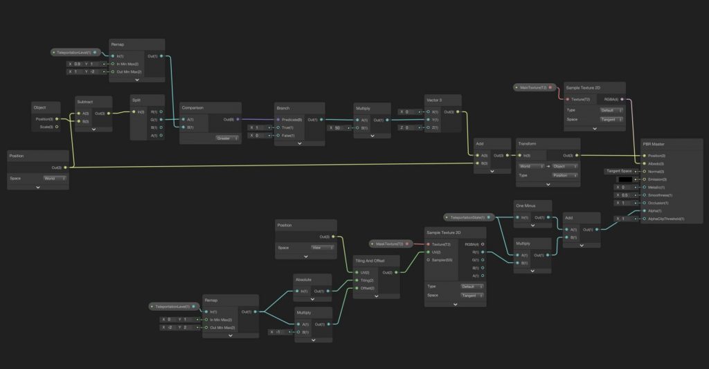 Full shader graph of Teleport Shader