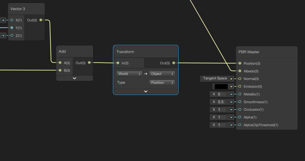 Transform Node in Shader Graph